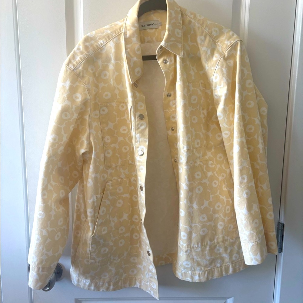 Marimekko Cream Floral Utility Jacket
